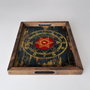 Aberto Design Bandeja de Madera Maciza REF038 Multicolor de 48 x 38 cm